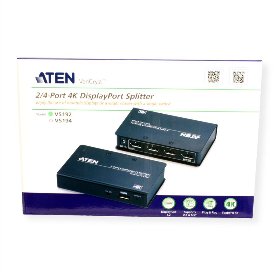 ATEN VS192 Splitter DisplayPort 4K à 2 ports
