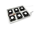 ROLINE 19" Unité de ventilation de toit, 6 ventilateurs, Thermostat pour baie serveur, grise