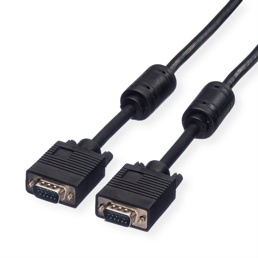 ROLINE SVGA HD15 M/HD15 M avec noyaux de ferrite, 2 m