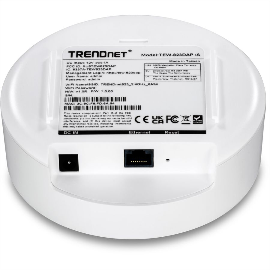 TRENDnet TEW-823DAP Point d’accès intérieur WiFi, PoE+ dual band AC1300