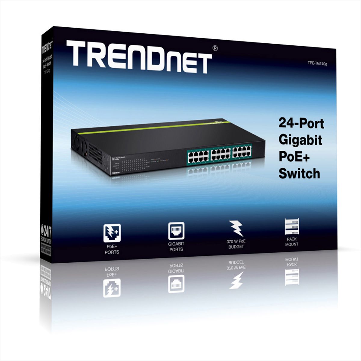 Trendnet TPE-TG240G Switch PoE+ Gigabit à 24 ports