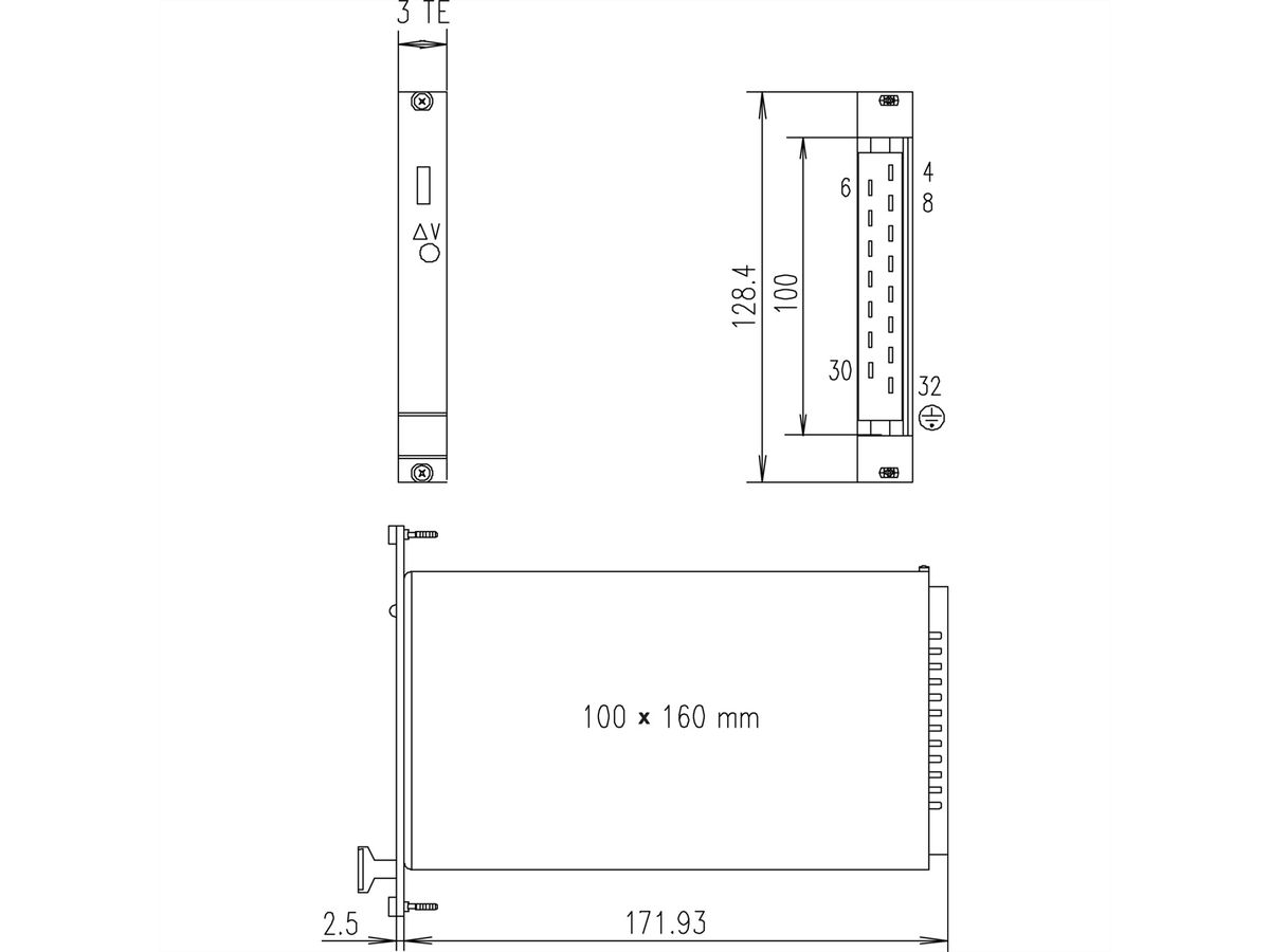 SCHROFF PSU 19" AC/DC Slimpower 42 W, Single, SLE 112