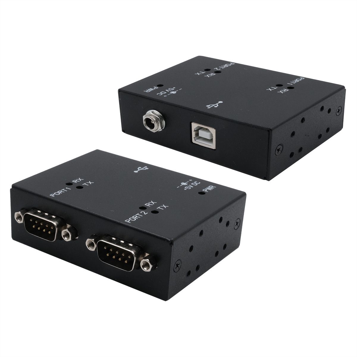 EXSYS EX-13072HM USB 2.0 vers 2 ports série RS-232 Boîtier métallique Kit de puces FTDI