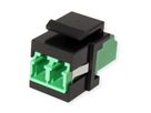 ROLINE Raccord optique LC/LC duplex monomode, Keystone, OS2, APC