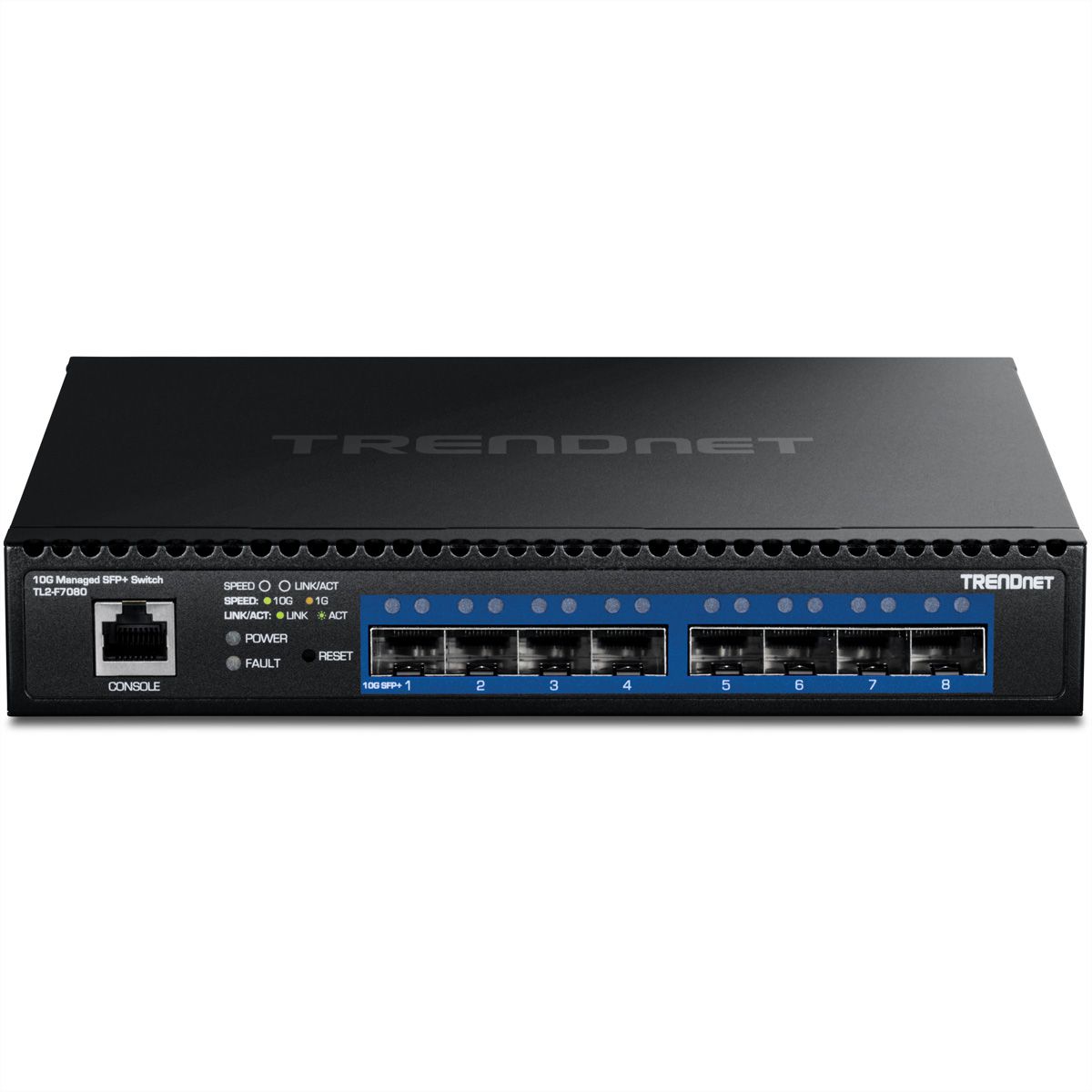 TRENDnet TL2-F7080 Switch SFP+ 10G administrable de couche 2 à 8 ports
