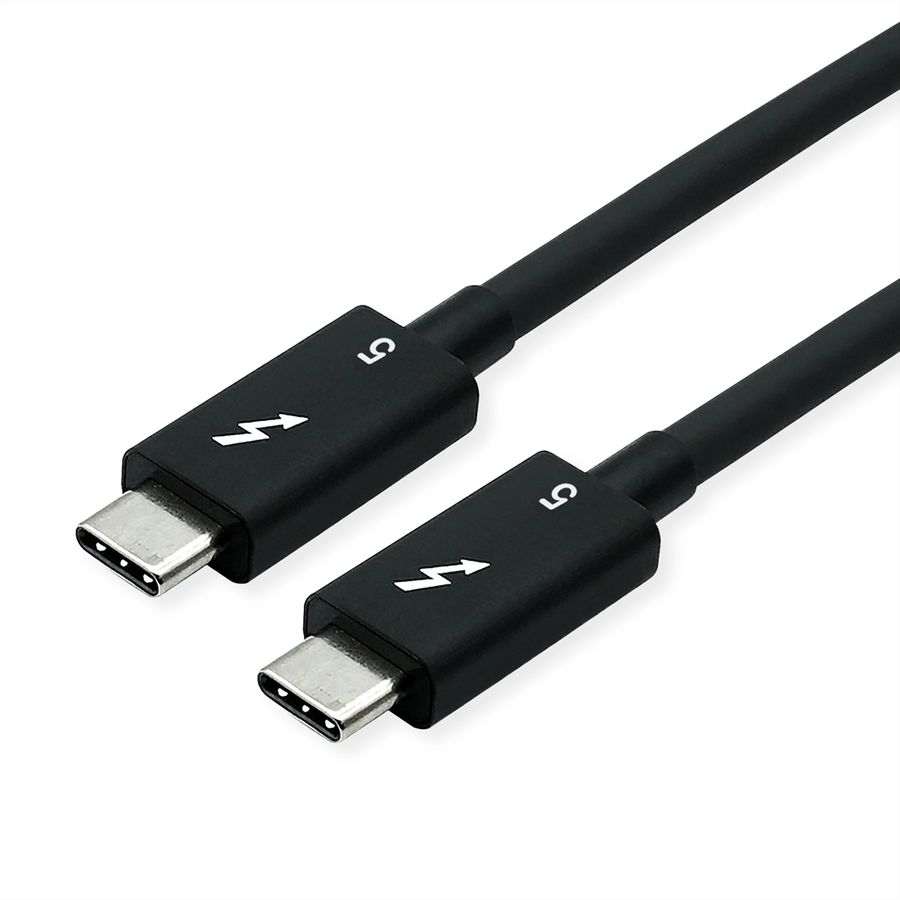 ROLINE Câble Thunderbolt™ 5 USB type C, M/M, 8K UHD-2, 80Gbit/s, 240W, passif, noir, 0,5 m