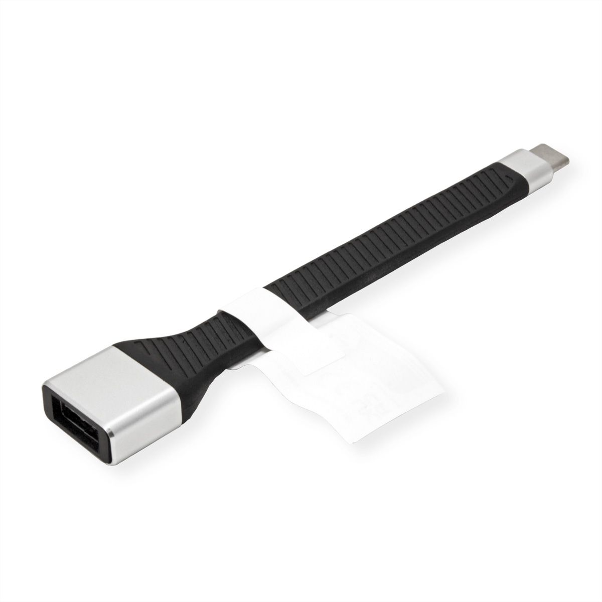 ROLINE Câble USB 3.2 Gen 2 en silicone, C-A, M/F, 10Gbit/s, Emark, noir, 11 cm