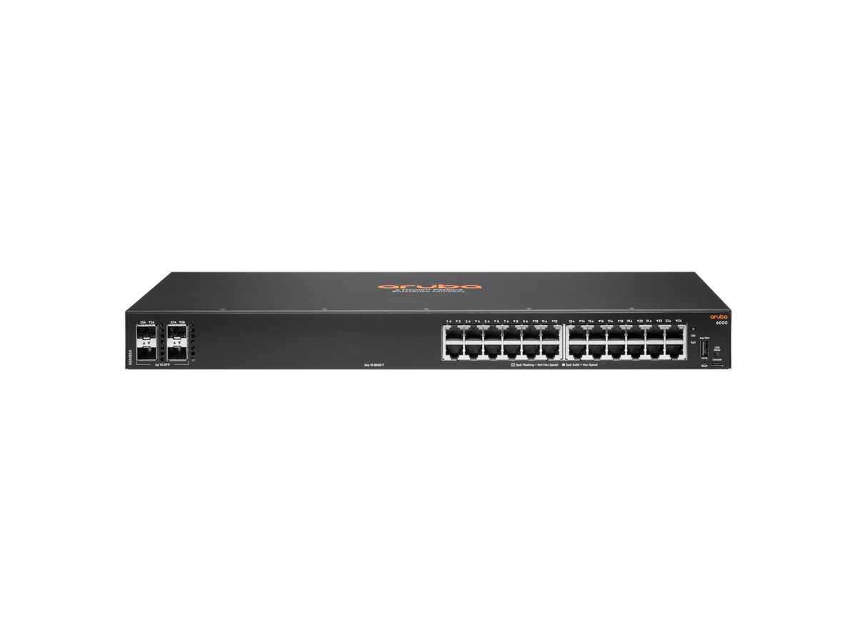 Hewlett Packard Enterprise Aruba 6000 24G 4SFP Géré L3 Gigabit Ethernet (10/100/1000) 1U