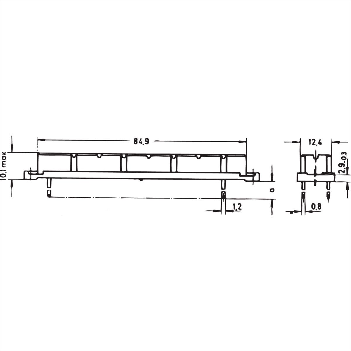 Connecteur SCHROFF Type H, EN 60603, DIN 41612, femelle, 15 contacts, longueur des broches 4.0 mm