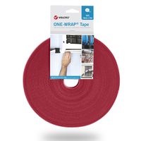 VELCRO® One Wrap® Bande 16 mm, rouge, 25 m