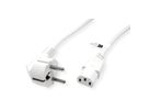 ROLINE GREEN Câble d'alimentation IEC droit, blanc, 3 m