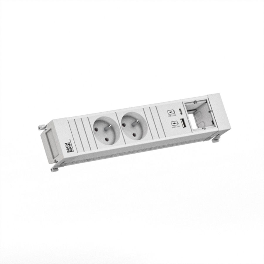 BACHMANN POWER FRAME 2xUTE 1xCM 1xUSB A/C 22W 0,2m GST18