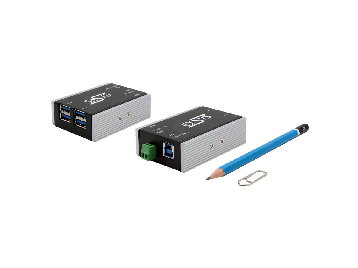 EXSYS EX-1181HMS-WT Petit hub métallique USB 3.2 Gen 1 à 4 ports