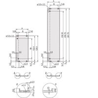 SCHROFF Plug-In Unit U-Profile Face avant pour poignée Forme 1, 3 U, 6 CV, 2,5 mm, Al, Anodisé frontal, Conducteur arrière