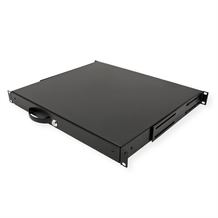 ROLINE 19" Tiroir pour clavier 1U, 400P verrouillable noir