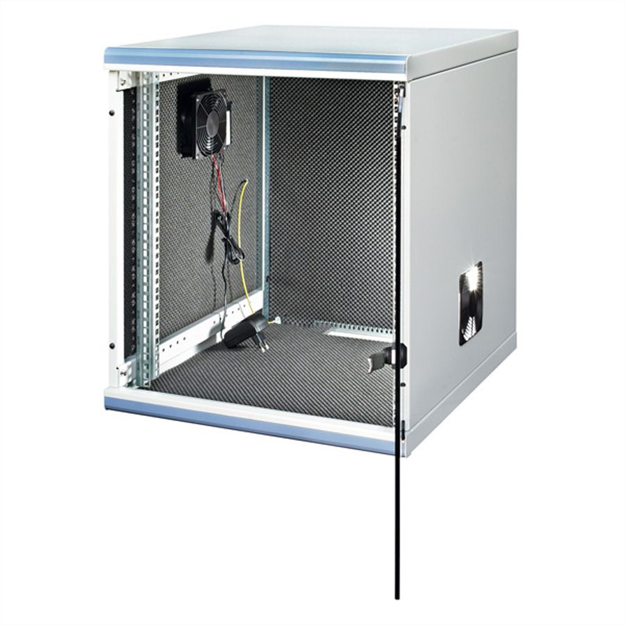 optiRACK "silent" active 12UH, 612x555x600mm, isolation phonique