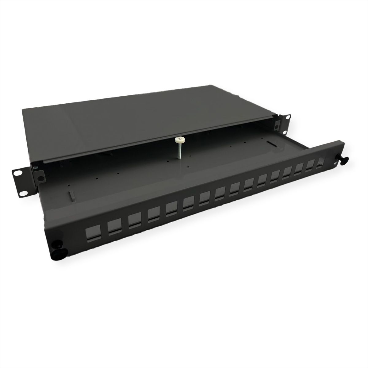 ROLINE Panneau FO 19" vide, 1U, 16 ports, pour Keystones FO, noir
