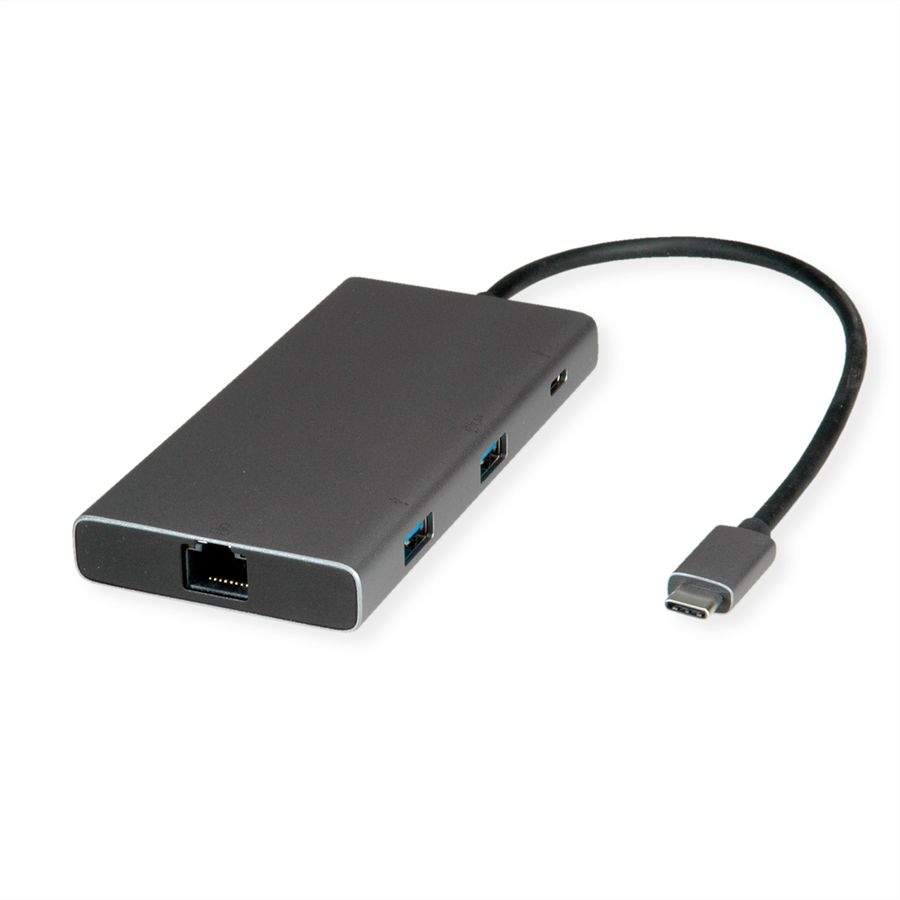 VALUE Station d'accueil USB type C, HDMI+DP, 4K60, 3x US3.2Gen1 (1x C + 2x A), 1x PD, 1x RJ45