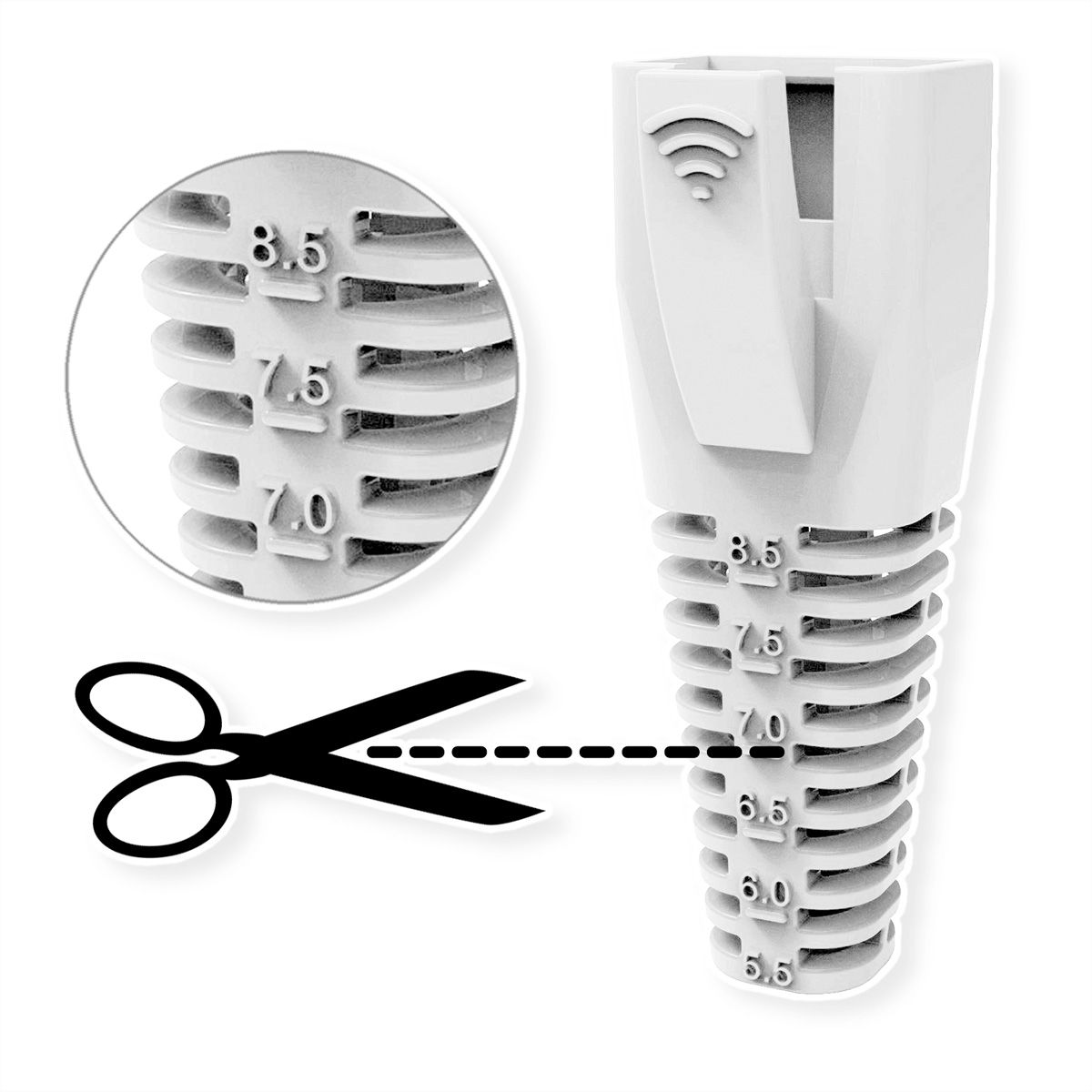 ROLINE Embout anti-pliage, pour RJ-45, 10 pièces, bleu