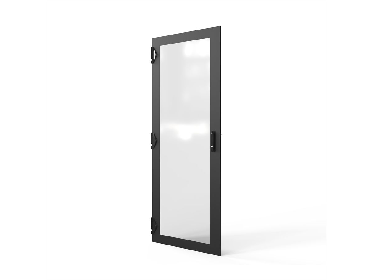 SCHROFF Porte 1800H 800L verre IP20 fermeture 1 point RAL7021