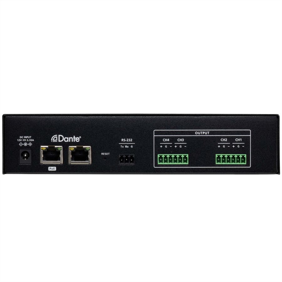 ATEN AD004E Mélangeur DSP avec entrée Dante à 4 canaux