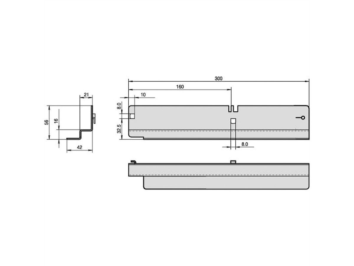 SCHROFF Labrack Rail coulissant, 40 kg, 5 paires
