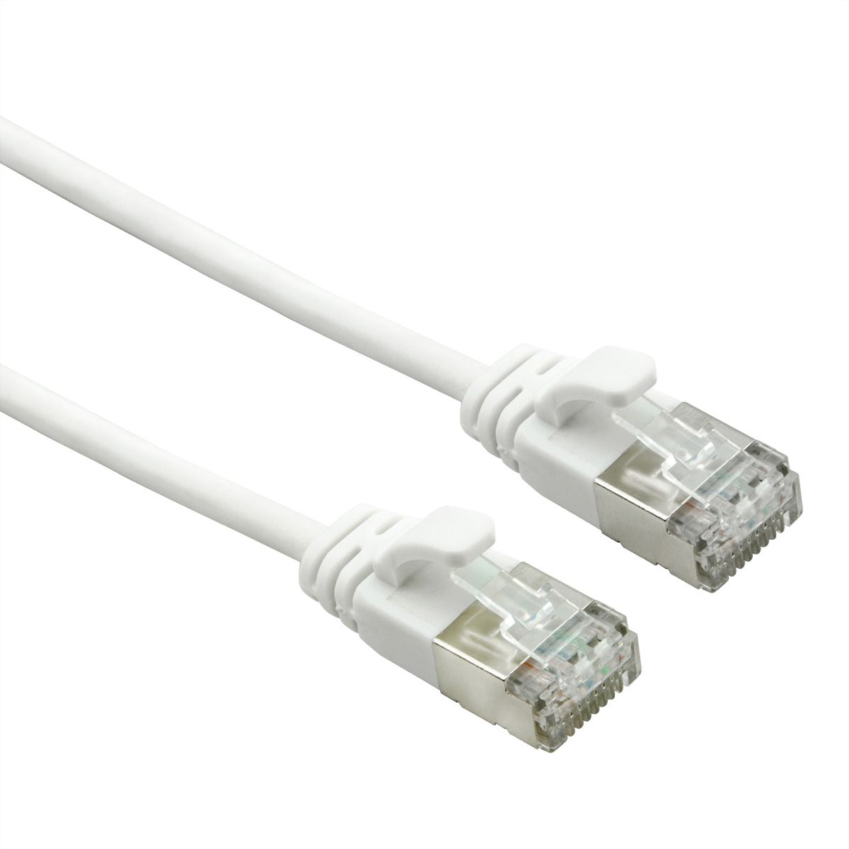 ROLINE Câble Data Center U/FTP Cat.7, avec connecteurs RJ45, 500 MHz  (Classe EA), LSOH, slim, blanc, 2 m - SECOMP France