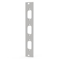 SCHROFF Face avant 19" avec découpe Sub-D, 1x9 broches, 3U, 4 F, 2,5 mm, Al, RAL 7035