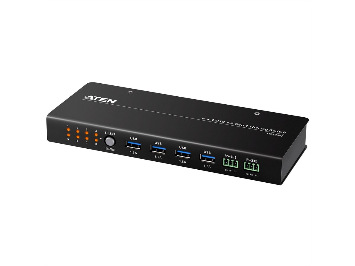 ATEN US3384I Commutateur partagé USB 3.2 Gen 1, 8 x 4