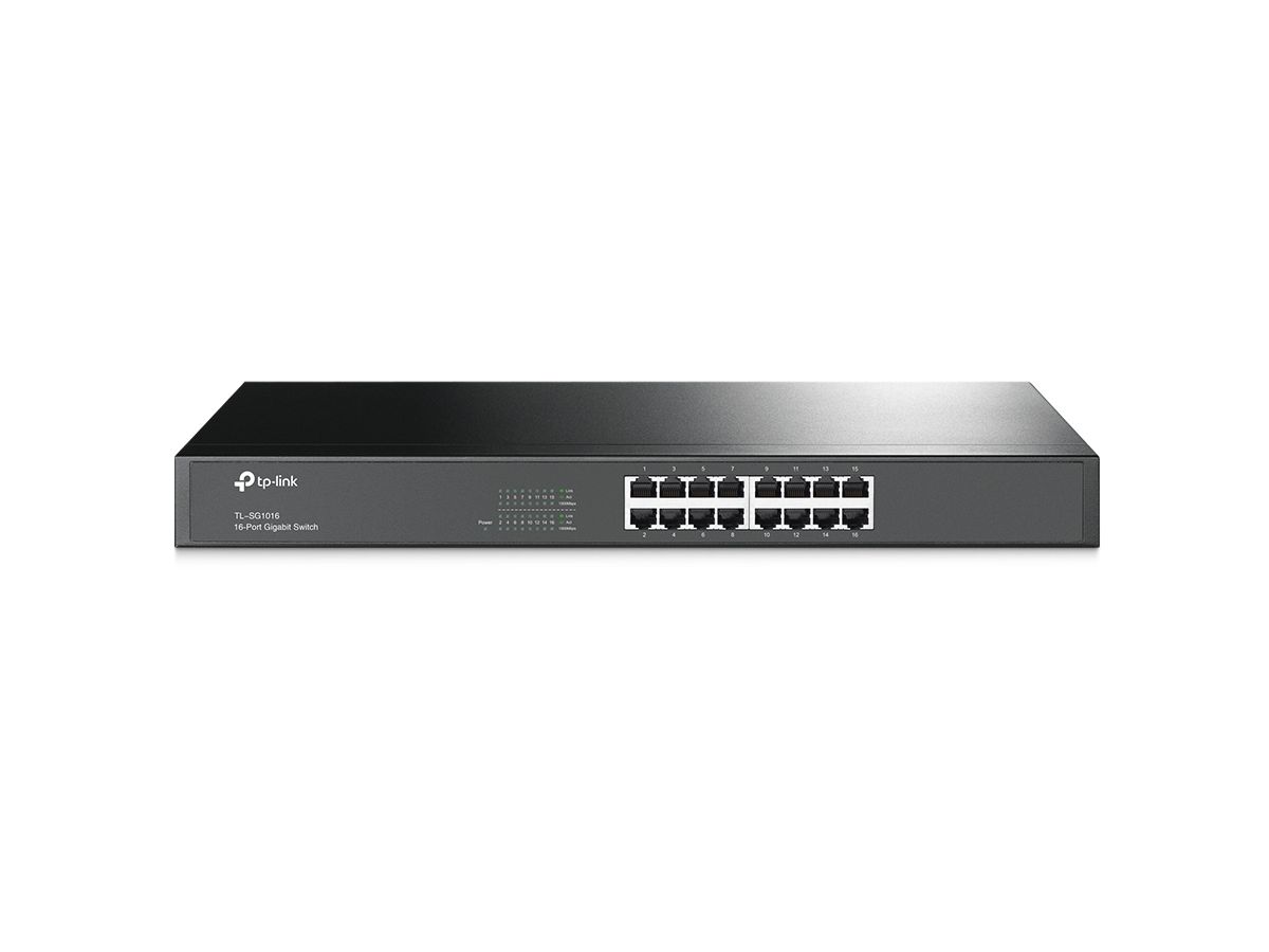 TP-Link TL-SG1016 commutateur réseau Non-géré Gigabit Ethernet (10/100/1000) 1U Noir