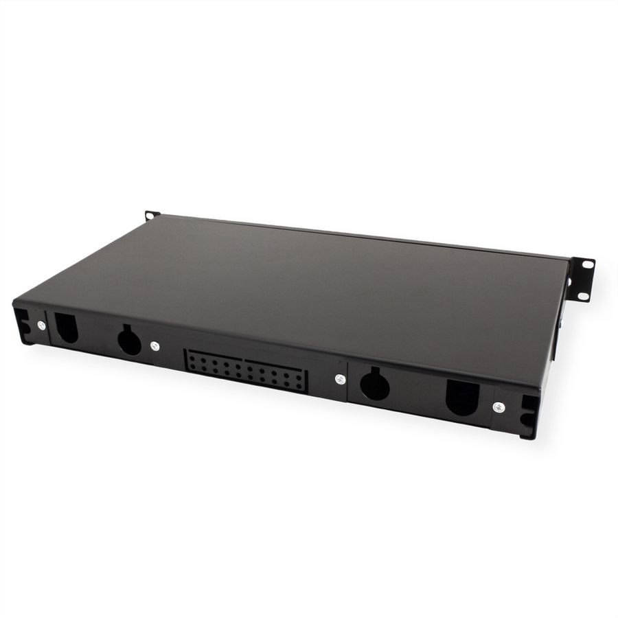 ROLINE Panneau FO 19" vide, 1U, 16 ports, pour Keystones FO, noir