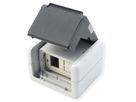 TELEGÄRTNER Boîtier IP44, 75x86x58, gris, avec insert de montage pour module 2xAMJ