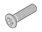 Vis à tête fraisée de SCHROFF, surélevée, Torx M2.5 x 8 mm, nickelée, 100 pièces