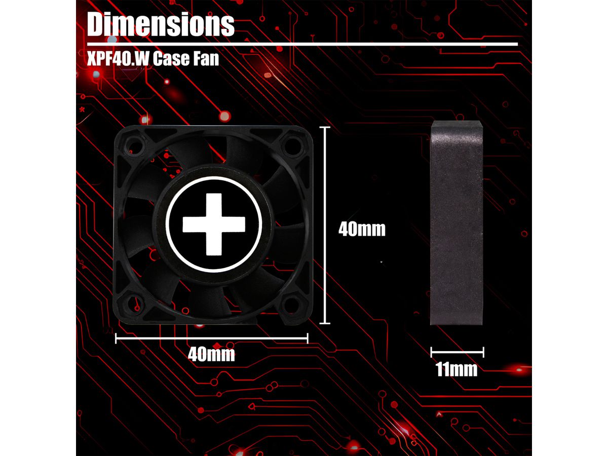 Xilence XPF40.W Ventilateur de boîtier 40mm, 3PIN, White Box