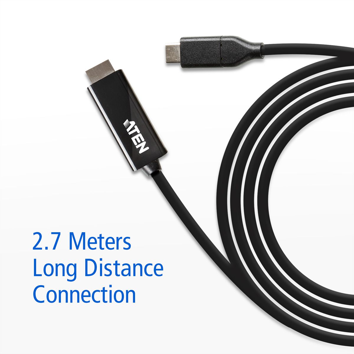 ATEN UC3238 Convertisseur USB-C à HDMI 4K, 2,7 m