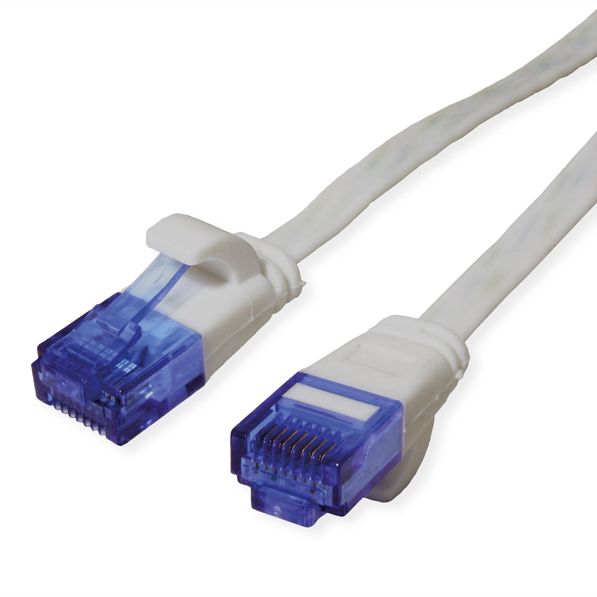Cordon VALUE Cat.6A (Classe EA) UTP confectionné, plat, gris, 1 m