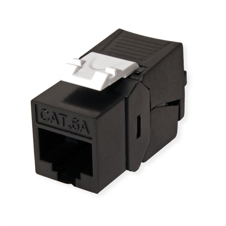 ROLINE Keystone Cat.6A (Classe EA), non blindé, sans outil, SLIM, noir