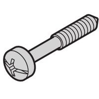 SCHROFF Vis à gorge, Cruciforme/ fendue (Philips), M2.5 x 12.3 mm, Acier, Nickelé, 100 pièces