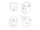 DATAFLEX Bento® desktop locker, 500, blanc