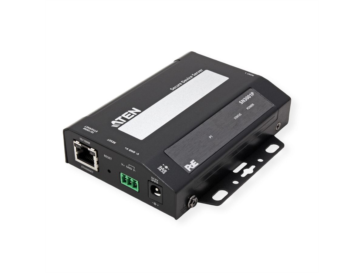 ATEN SN3001P Serveur de périphériques sécurisés RS-232 à 1 port avec PoE