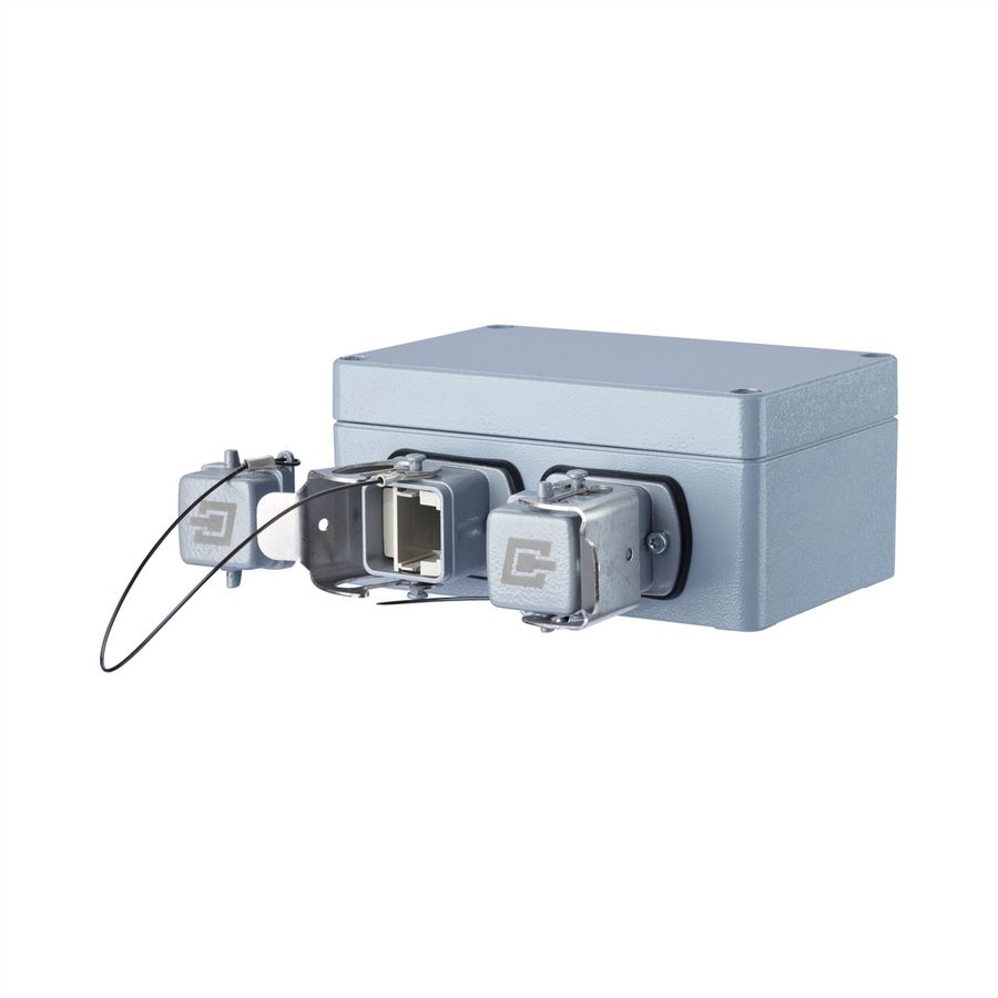 METZ CONNECT E-DAT Industry IP67 V5 2 ports boîtier métallique en saillie