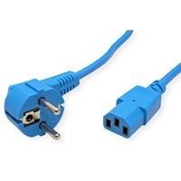 ROLINE Câble d'alimentation IEC droit, bleu, 1,8 m
