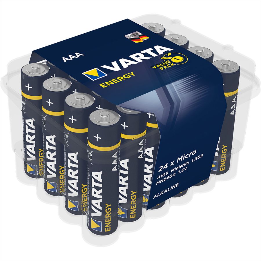 VARTA Piles Micro AAA / AM-4 / LR 03, 1,5V, pack de 24