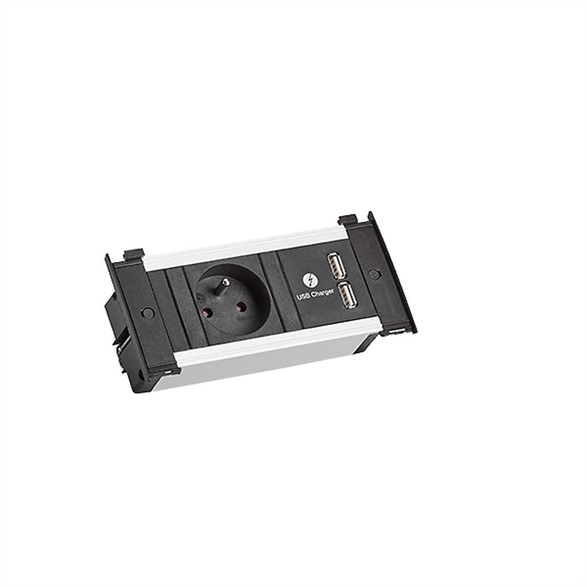 BACHMANN KAPSA XS 1xUTE 1xUSB courant 2,0m AEH CEE7/7