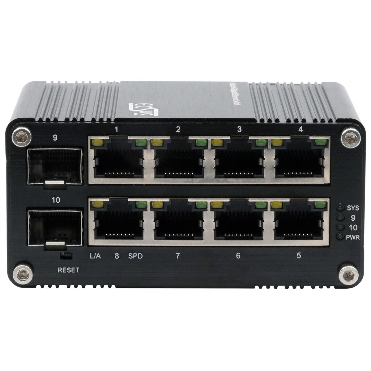 EXSYS EX-62035M-SFP Mini commutateur Gigabit industriel 8+2 ports, géré par le Web