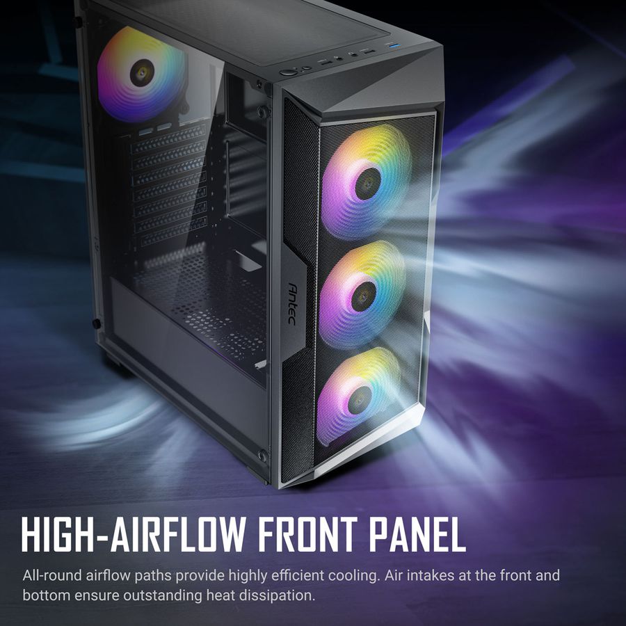 ANTEC AX61 Elite Boîtier PC Midi Tower Gaming ATX, noir