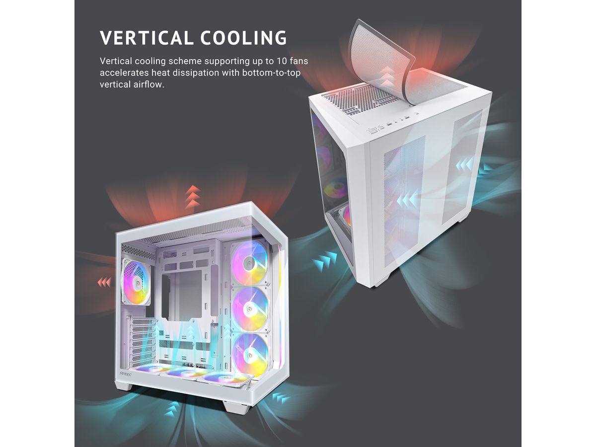 ANTEC Constellation C5 ARGB Boîtier PC Midi Tower ATX, blanc