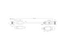 BACHMANN Mini DisplayPort vers HDMI 1,5m S.1 Mini DP S.2 HDMI, Mesure p.Ph.3mH05VV-F 5G2,5 CEE3x16A Lan