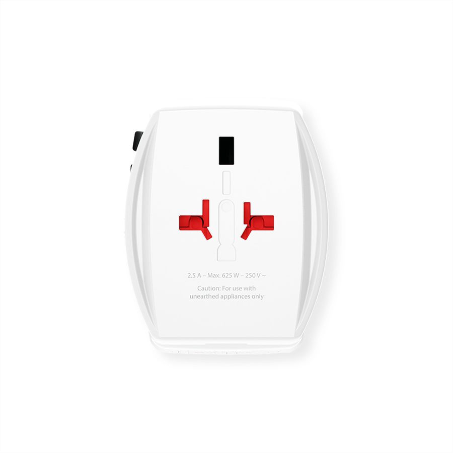 SKROSS Adaptateur de voyage MUV USB A/C 65PD avec câble USB-C, monde