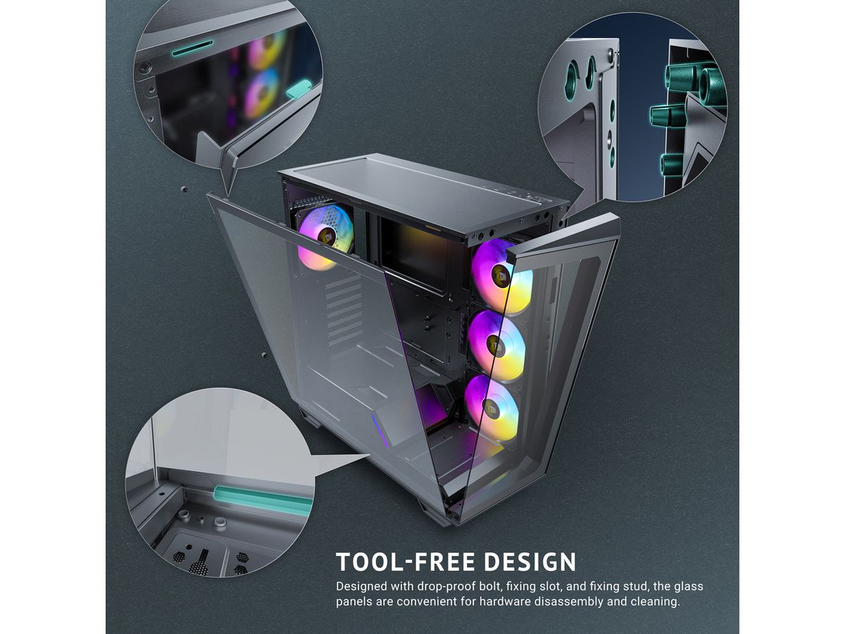 ANTEC Constellation C3 ARGB Boîtier PC Midi Tower ATX, noir